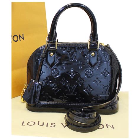 louis vuitton alma vernis black|Louis Vuitton Alma monogram bag.